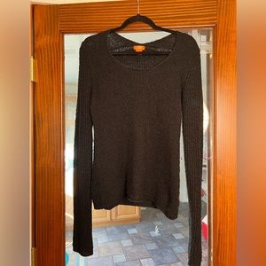 pullover black wool sweater